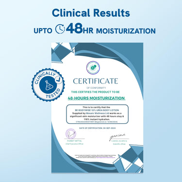 Be Bodywise 10% Urea Body Lotion 200ml | 48 Hour Dry Skin Relief | For Very Dry & Flaky Skin | With Ceramides, Kokum & Mango Seed Butter | Non-Greasy & Lightweight Formula